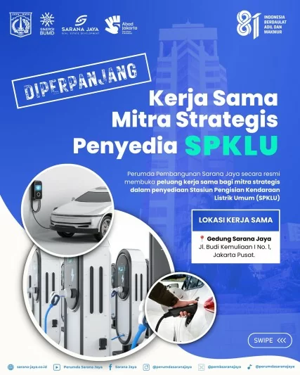 PENGUMUMAN PERPANJANGAN JANGKA WAKTU PEMASUKAN DOKUMEN LOI DAN NDA BEAUTY CONTEST PEMILIHAN MITRA KERJA SAMA PENYEDIAAN SPKLU DI GEDUNG SARANA JAYA